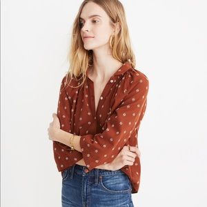 Madewell Raglan Peasant Shirt XXS
